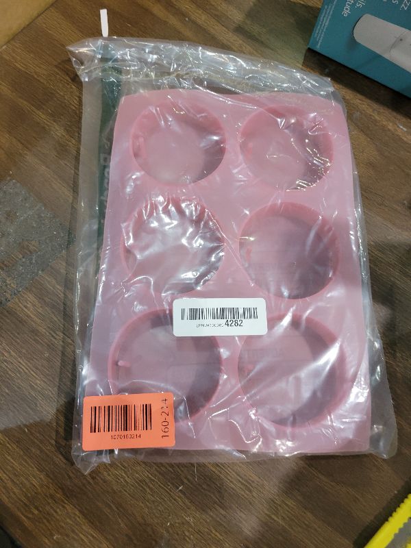 Photo 1 of (300 Design Optional) MUBYOK M471 3inch Circles with Holes 6 Cavity Silicone Freshie Mold for Baking Aroma Beads Car Freshie Supplies