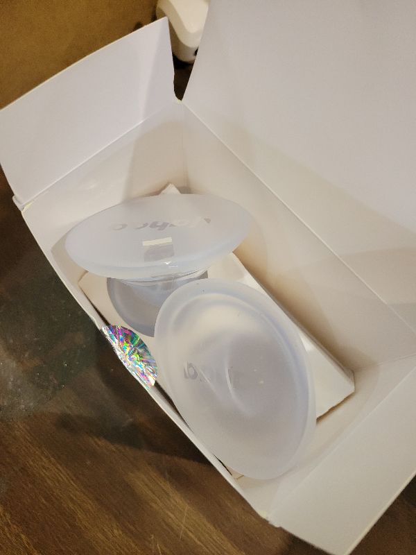 Photo 1 of 2 Sets Manual Breast Pump for Breastfeeding Essentials,Colostrum Collector with Spill Free Valve,Cap,Silicone,Clear,4oz