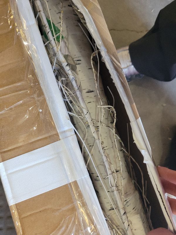 Photo 1 of 2 Pack 7FT Lighted Birch Tree 1000LED Twinkle Lights Warm White Christmas Tree with Lights Twinkling or Steady Function with Timer for Selected Waterproof Indoor Outdoor Party Christmas Decorations