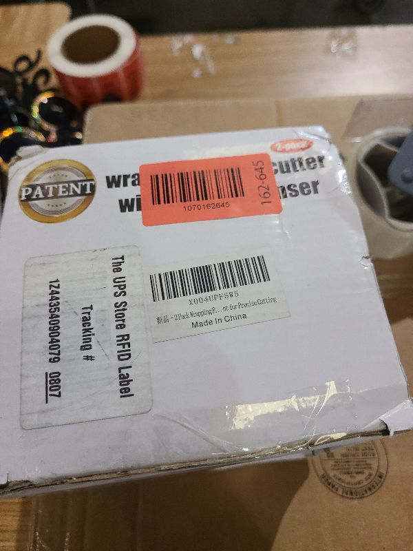 Photo 1 of 2-Pack Wrapping Paper Cutter with Wheels & Tape Dispenser - Gift Wrap Tool Kit with Replaceable Blades for Christmas, Birthday - Safe, Efficient, and Precise Cutting