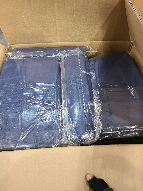 Photo 1 of 10 Pack Round Tablecloths - 120 Inch, Navy Blue Polyester Table Cover for Round Table, Stain and Wrinkle Resistant Washable Fabric Tablecloth, Polyester Tablecloth for Wedding Banquet Parties