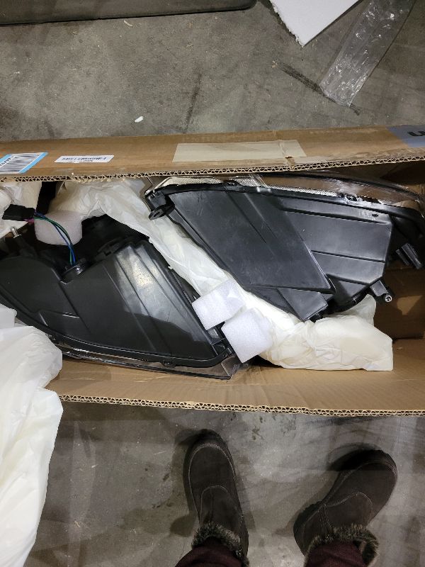 Photo 1 of AS Headlight Assembly Compatible with 2009 2010 2011 2012 2013 2014 2015 2016 2017 2018 Dodge Ram 1500/10 11 12 13 14 15 16 17 18 Dodge Ram 2500/3500 Pickup QUAD Chrome Housing Pair