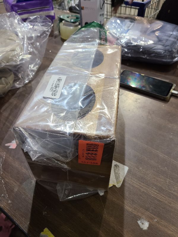 Photo 1 of 2 Pack Acacia Wood Tissue Box Cover, Square Wooden Tissue Holder for Bathroom, Living Room, Dining Table, Decorative Cube Facial Tissue Box Cover, 5.3 x 5.3 x 5.9 inches