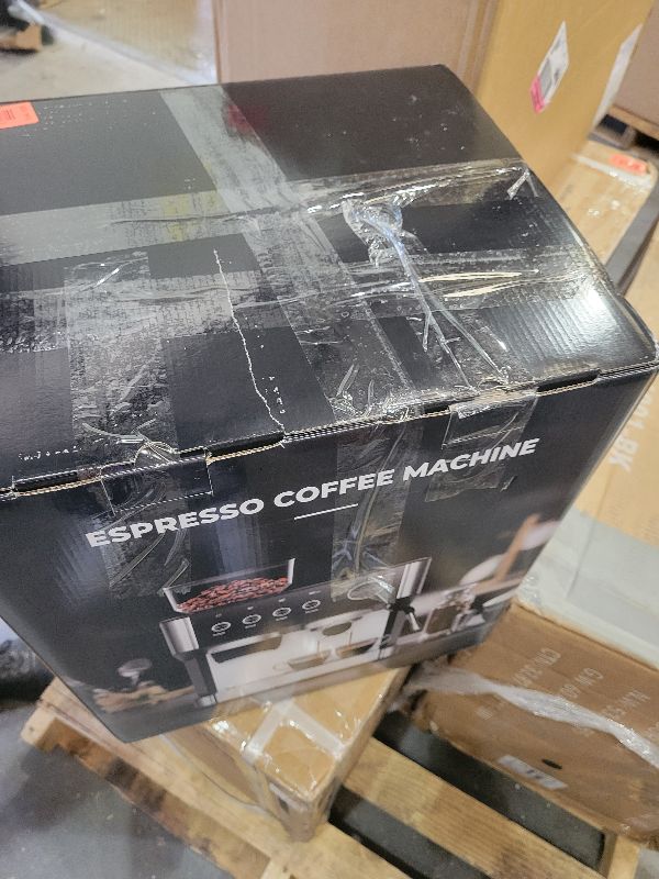 Photo 1 of (2025 Upgrade)20 Bar Espresso Machine with Built-in Anti-Clog Coffee Grinder, Expresso Coffee Machines with Milk Steam Wand/Frother/Tamping Tools,Espresso Maker with Grinder for Lattes-Charcoal