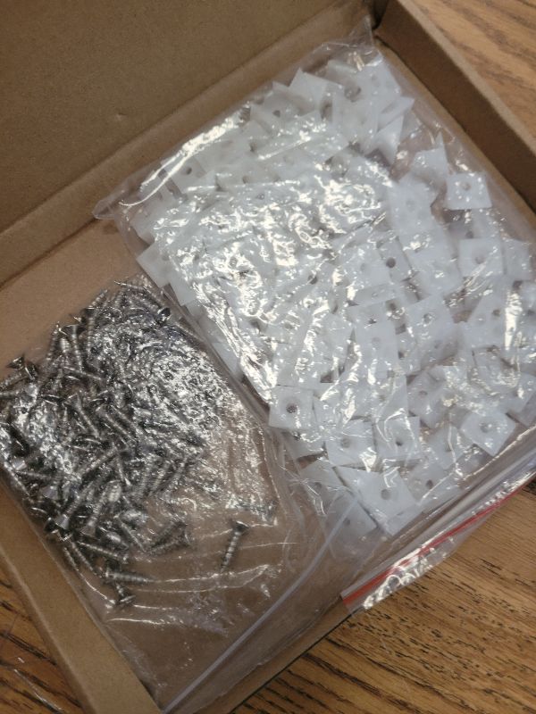 Photo 1 of 120 Pcs Drawer Wedges with Screws, Drawer Bottom Support Brackets, Fixing Mending Wedges, Plastic Angle Code Bracket Fasteners, Drawer Reinforcement Repair Kit for Furniture Sagging Drawer