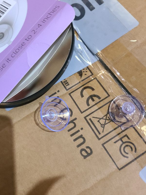 Photo 1 of 5" 40x Magnifying Makeup Mirror with Suction Cup,Compact Travel Size Vanity Mirror with Ring,40X Powerful+ Magnification Concave Mirror for Detailed Checking,Mid-size Portable Handheld Mirror