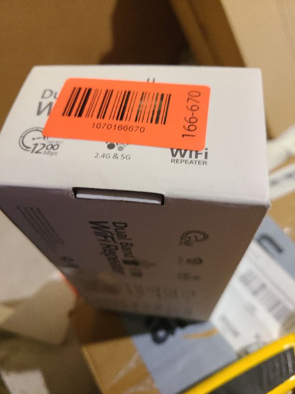 Photo 1 of 1200Mbps Dual Band 5GHz/2.4GHz WiFi Extender, WiFi Extender Signal Booster, 12880 Sq.Ft Coverage, 105-Device Support, Setup for Home & Outdoor Use