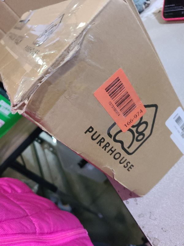 Photo 1 of [Ready to Gift] PURRHOUSE Cat Window Perch with Cushion Bolster and Cool Pad, Cat Hammocks for Windows with Wood & Robust Metal Frame for Large Cats, Beds for Windowsill, Bedside and Cabinet,24''W