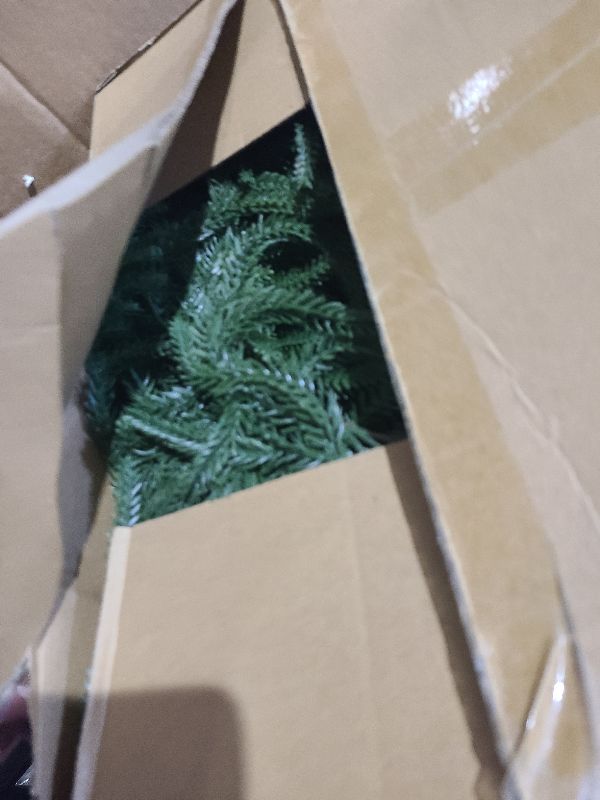 Photo 1 of 2 Pcs 9 Ft Norfolk Pine Garland, Artificial Dense Christmas Garland Ornaments, Real Touch Greenery Garland for Fireplace, Stairs, Table, Mantle, Wall, Indoor, Outdoor Christmas Decorations