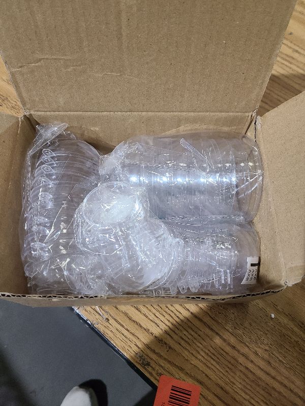 Photo 1 of 25 Set 50PCS Clear Plastic Fillable Ornaments,Transparent DIY Craft Ball,Clear DIY Christmas Ornament 5 Different Sizes for Wedding,Party,Home Decor