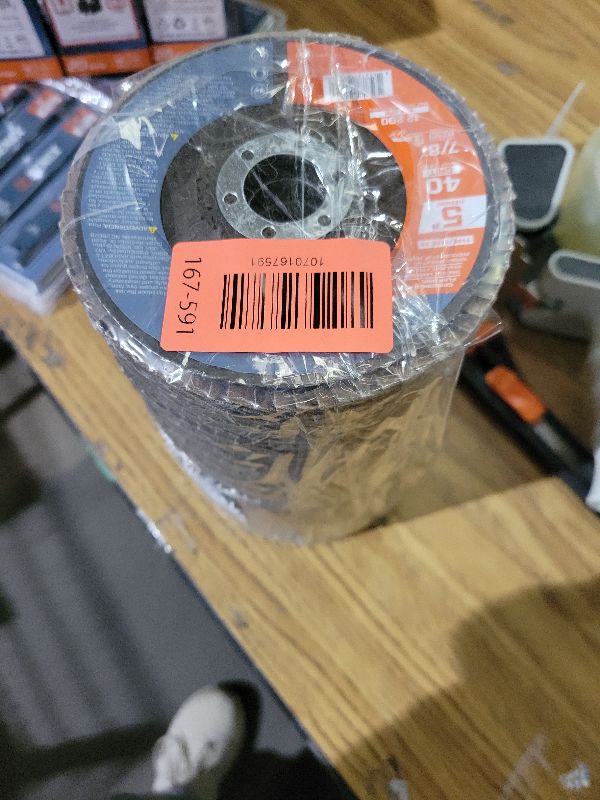 View 2 of 10Pcs 5" 125mm Angle Grinder Sanding Discs 40/60/80/120 Grit Grinding Wheel Flap Discs Metal Plastic Wood Removal Abrasive Tool(40 Grit)