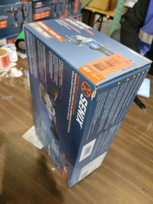 Photo 1 of SENIX PAX2115-M2-0 X2 20 Volt Max* 4-1/2-Inch Brushless Angle Grinder Tool, 8500 RPM Max, 3-Position Auxiliary Handle, Spring-Loaded Safety Slide Switch, Tool Only, Battery Not Included