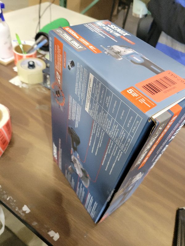 Photo 1 of SENIX PAX2115-M2-0 X2 20 Volt Max* 4-1/2-Inch Brushless Angle Grinder Tool, 8500 RPM Max, 3-Position Auxiliary Handle, Spring-Loaded Safety Slide Switch, Tool Only, Battery Not Included