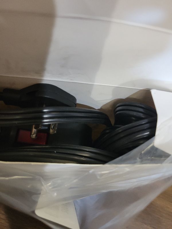 Photo 1 of 10 Ft Surge Protector Power Strip - YISHU 8 Widely Outlets with 4 USB Ports, 3 Side Outlet Extender with 10 Feet Flat Extension Cord, Ultra Flat Plug, Wall Mount, Desk USB Charging Station, ETL, Black