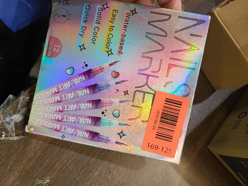 Photo 1 of 12 Color Acrylic Paint Pen Set, Kalolary Nail Art Polish Pens Nail Point Graffiti Dotting Pen Drawing Painting Liner Brush for DIY Nail Art Beauty Adorn Manicure Tools