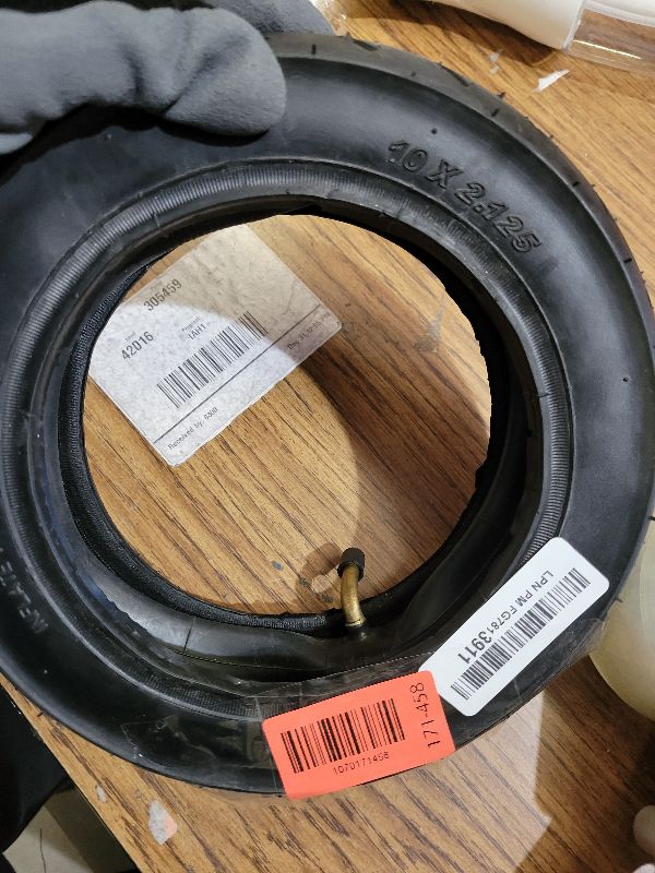 Photo 1 of 1PZ ITX-RFS Heavy Duty 10x2.125/10 x 2 Tire and Inner Tube with Bent Valve Stem for Smart Electric Balance Scooter Bike, Stroller, Bicycle, Tricycle 10" inch Unicycle