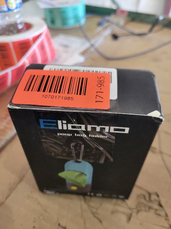 Photo 1 of 2 Pack Dog Poop Bag Dispenser with Built-in LED Flashlight, Pet Waste Bag Holder for Leash with Carabiner Clip for Lead Leash, 2 Rolls Leak-proof Doggy Waste Bags for Dog Walking, Blue,Eliamo