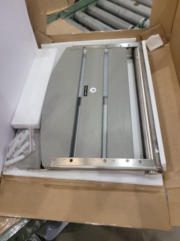 Photo 1 of 17.5" Folding Shower Seat Wall Mounted,Foldable Shower Bench,Fold Down Shower Seat,Folding Shower Seat Bench,Wall Mount Shower Seat Bench Chair (Grey)