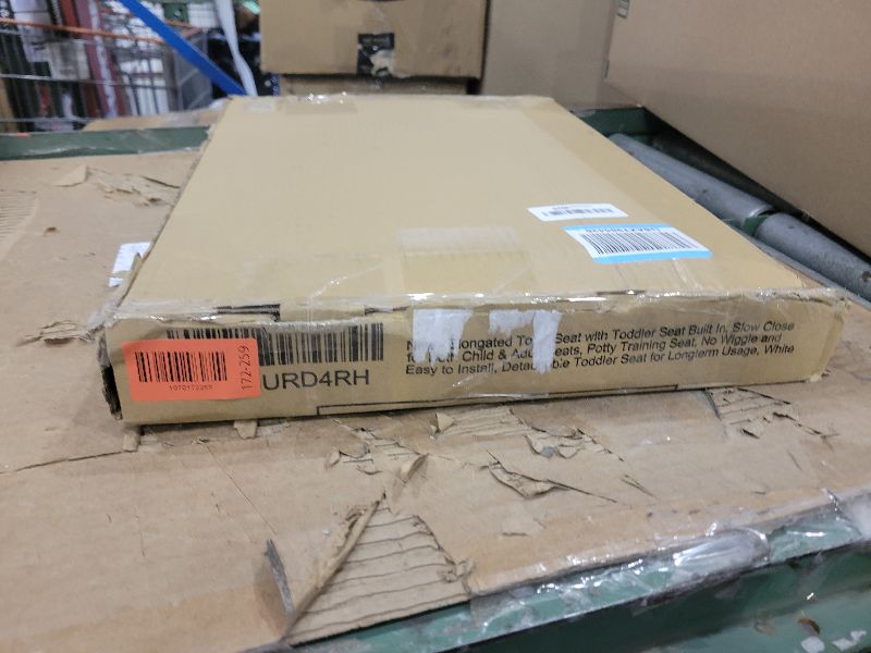 Photo 1 of 1M Family Toilet Seat, Patented Slow Close & Quick Releasing Technology, Anti-Wiggling, Easy to Install and Clean, Standard Elongated with Toddler Seat Built In (1 Piece)