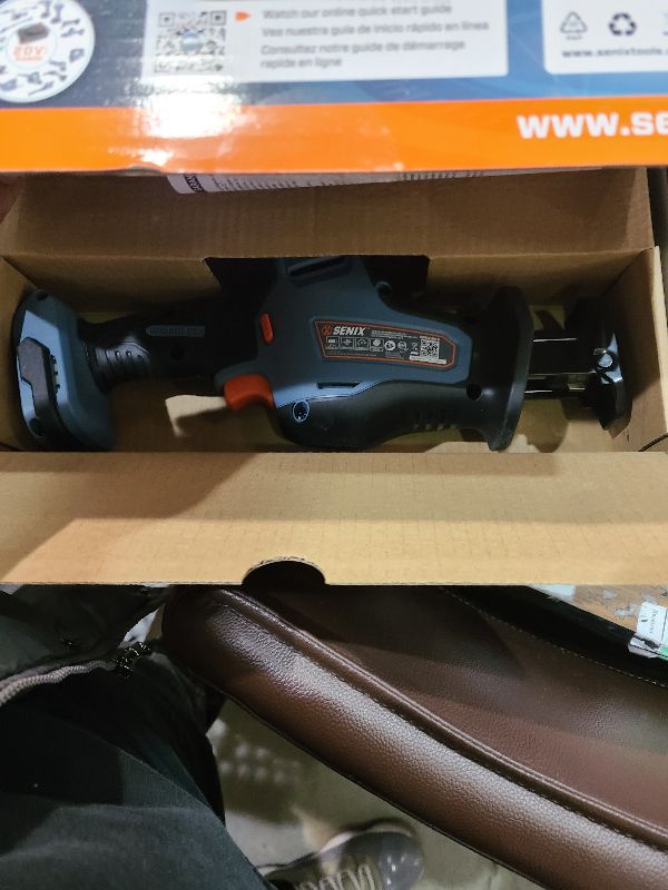 Photo 1 of SENIX PSRX2-M2-0 X2 20 Volt Max* 7/8-Inch Compact Reciprocating Saw Power Tool Set, Variable Speed, 3000 SPM Max, Tool-Less Blade Clamp, 3-Mode LED Light, Tool Only, Battery Not Included