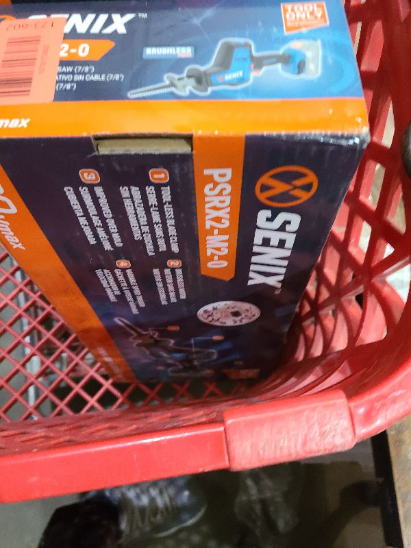 Photo 1 of SENIX PSRX2-M2-0 X2 20 Volt Max* 7/8-Inch Compact Reciprocating Saw Power Tool Set, Variable Speed, 3000 SPM Max, Tool-Less Blade Clamp, 3-Mode LED Light, Tool Only, Battery Not Included