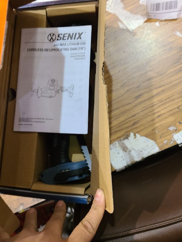 Photo 1 of SENIX PSRX2-M2-0 X2 20 Volt Max* 7/8-Inch Compact Reciprocating Saw Power Tool Set, Variable Speed, 3000 SPM Max, Tool-Less Blade Clamp, 3-Mode LED Light, Tool Only, Battery Not Included