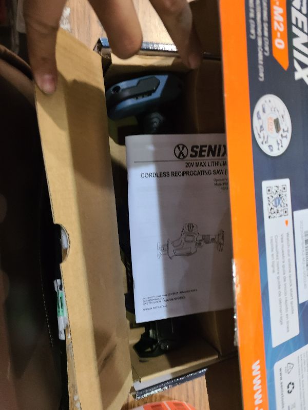 Photo 1 of SENIX PSRX2-M2-0 X2 20 Volt Max* 7/8-Inch Compact Reciprocating Saw Power Tool Set, Variable Speed, 3000 SPM Max, Tool-Less Blade Clamp, 3-Mode LED Light, Tool Only, Battery Not Included