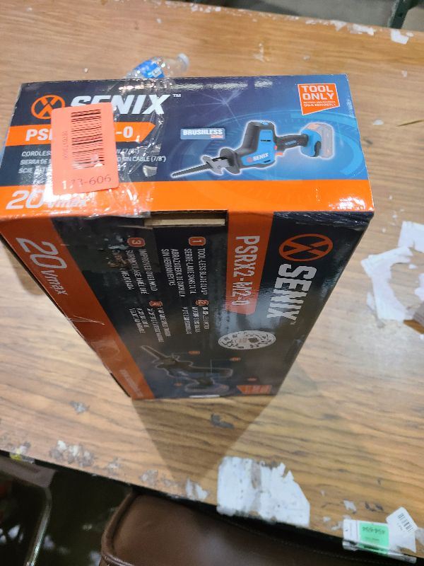 Photo 1 of SENIX PSRX2-M2-0 X2 20 Volt Max* 7/8-Inch Compact Reciprocating Saw Power Tool Set, Variable Speed, 3000 SPM Max, Tool-Less Blade Clamp, 3-Mode LED Light, Tool Only, Battery Not Included