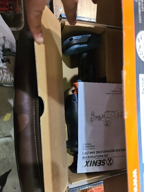 Photo 1 of SENIX PSRX2-M2-0 X2 20 Volt Max* 7/8-Inch Compact Reciprocating Saw Power Tool Set, Variable Speed, 3000 SPM Max, Tool-Less Blade Clamp, 3-Mode LED Light, Tool Only, Battery Not Included