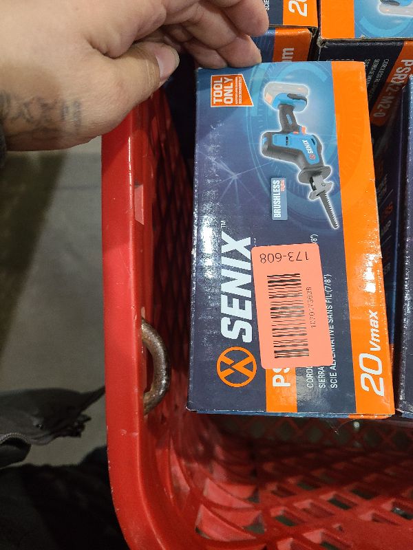 Photo 1 of SENIX PSRX2-M2-0 X2 20 Volt Max* 7/8-Inch Compact Reciprocating Saw Power Tool Set, Variable Speed, 3000 SPM Max, Tool-Less Blade Clamp, 3-Mode LED Light, Tool Only, Battery Not Included