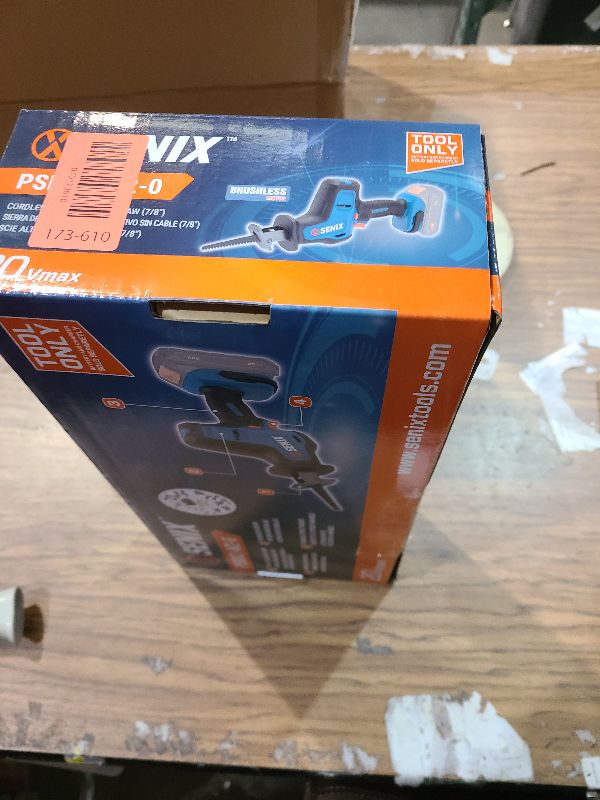 Photo 1 of SENIX PSRX2-M2-0 X2 20 Volt Max* 7/8-Inch Compact Reciprocating Saw Power Tool Set, Variable Speed, 3000 SPM Max, Tool-Less Blade Clamp, 3-Mode LED Light, Tool Only, Battery Not Included