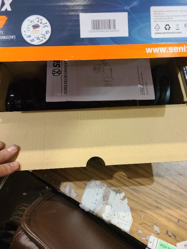 Photo 1 of SENIX PSRX2-M2-0 X2 20 Volt Max* 7/8-Inch Compact Reciprocating Saw Power Tool Set, Variable Speed, 3000 SPM Max, Tool-Less Blade Clamp, 3-Mode LED Light, Tool Only, Battery Not Included