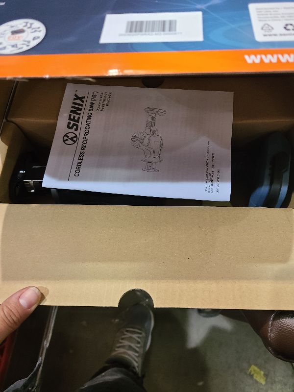 Photo 1 of SENIX PSRX2-M2-0 X2 20 Volt Max* 7/8-Inch Compact Reciprocating Saw Power Tool Set, Variable Speed, 3000 SPM Max, Tool-Less Blade Clamp, 3-Mode LED Light, Tool Only, Battery Not Included