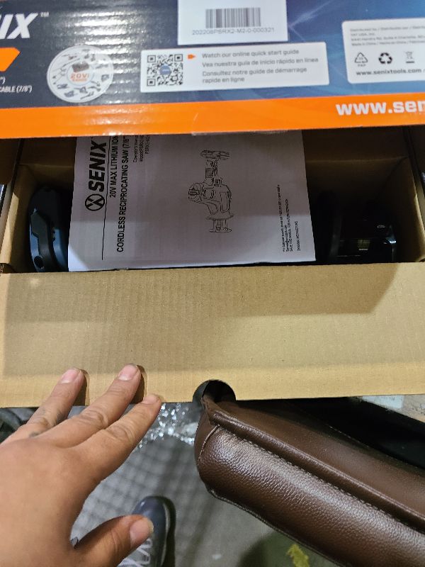 Photo 1 of SENIX PSRX2-M2-0 X2 20 Volt Max* 7/8-Inch Compact Reciprocating Saw Power Tool Set, Variable Speed, 3000 SPM Max, Tool-Less Blade Clamp, 3-Mode LED Light, Tool Only, Battery Not Included