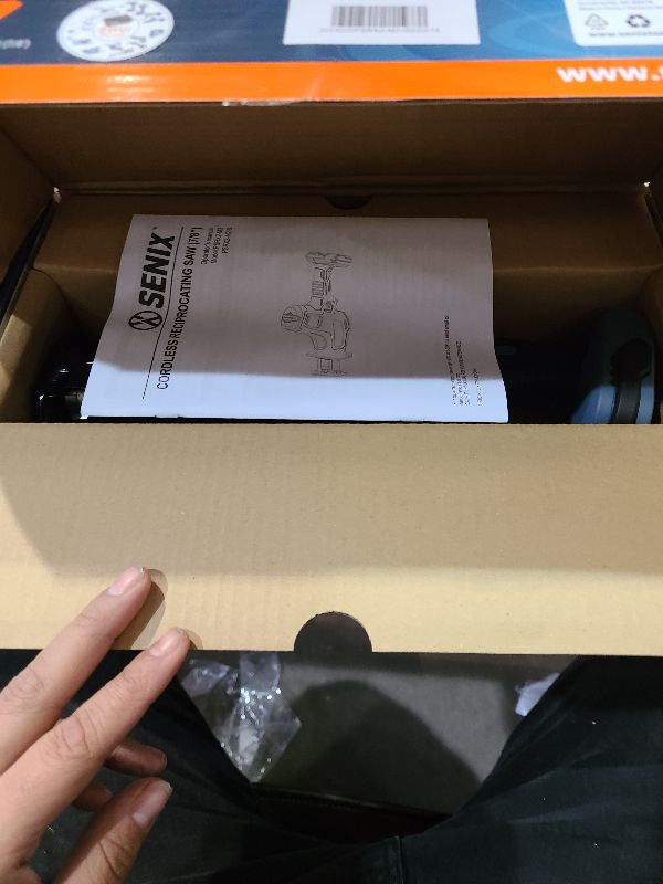 Photo 1 of SENIX PSRX2-M2-0 X2 20 Volt Max* 7/8-Inch Compact Reciprocating Saw Power Tool Set, Variable Speed, 3000 SPM Max, Tool-Less Blade Clamp, 3-Mode LED Light, Tool Only, Battery Not Included