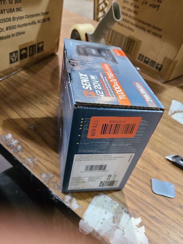 Photo 1 of SENIX 20V Cordless Detail Sander,Electric Hand-Sander with 11,000 OPM,Lightweight & Compact Design for Woodworking,Furniture,Drywall,Paint Removal(Tool Only,No Included Battery)