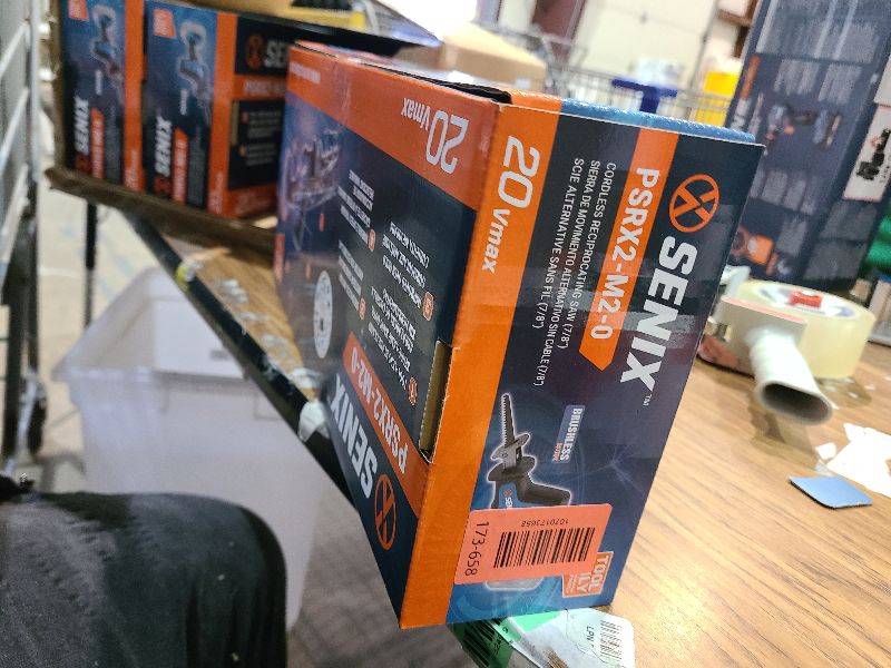 Photo 1 of SENIX PSRX2-M2-0 X2 20 Volt Max* 7/8-Inch Compact Reciprocating Saw Power Tool Set, Variable Speed, 3000 SPM Max, Tool-Less Blade Clamp, 3-Mode LED Light, Tool Only, Battery Not Included