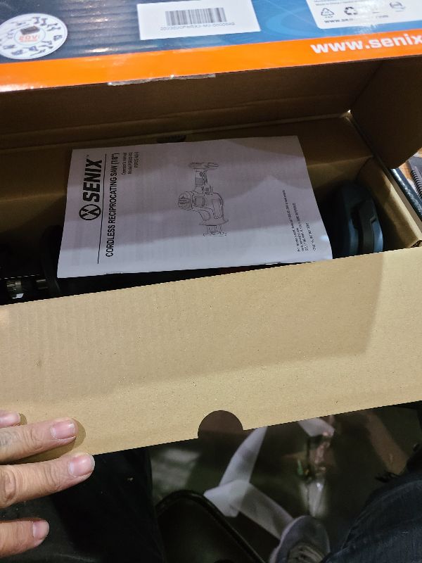 Photo 1 of SENIX PSRX2-M2-0 X2 20 Volt Max* 7/8-Inch Compact Reciprocating Saw Power Tool Set, Variable Speed, 3000 SPM Max, Tool-Less Blade Clamp, 3-Mode LED Light, Tool Only, Battery Not Included