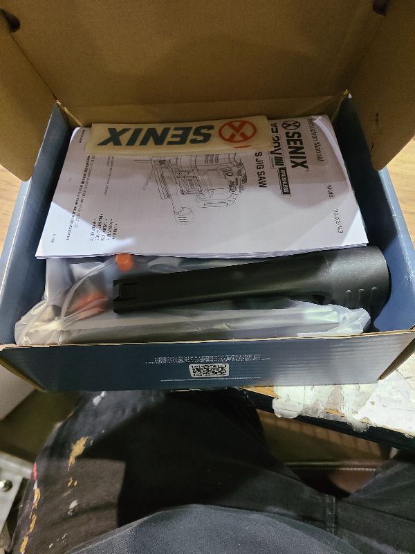 Photo 1 of SENIX 20V Max Cordless Jigsaw (Bare Tool Only), Jigsaw Cut Off Tool with Brushless Motor, 3000SPM, 6-Speed & 4-Orbital Settings, 45° Bevel Cuts, Includes Blades for Straight/Curved/Circular Cutting