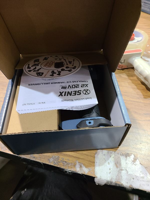 Photo 1 of SENIX 20V Max Cordless Drill/Driver Set, Power Tool Kit, Brushless Motor, 1/2-Inch, 2 Variable Speed,Tool Only (PDDX2-M2-0)