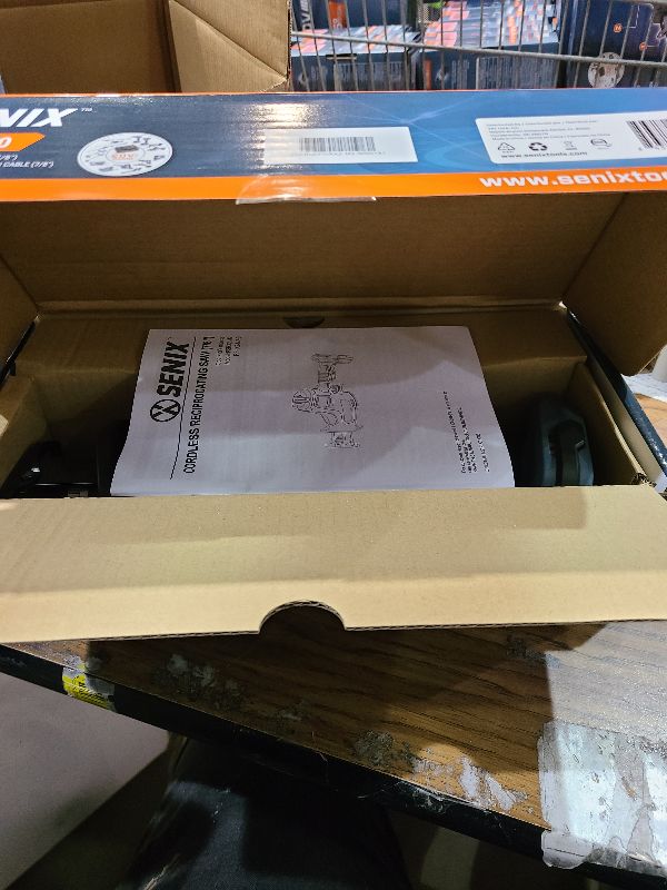 Photo 1 of SENIX PSRX2-M2-0 X2 20 Volt Max* 7/8-Inch Compact Reciprocating Saw Power Tool Set, Variable Speed, 3000 SPM Max, Tool-Less Blade Clamp, 3-Mode LED Light, Tool Only, Battery Not Included