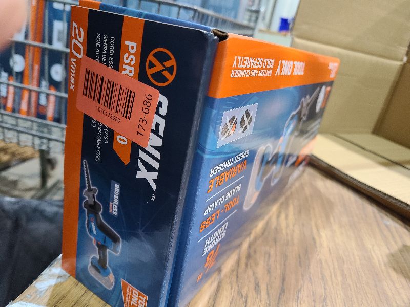 Photo 1 of SENIX PSRX2-M2-0 X2 20 Volt Max* 7/8-Inch Compact Reciprocating Saw Power Tool Set, Variable Speed, 3000 SPM Max, Tool-Less Blade Clamp, 3-Mode LED Light, Tool Only, Battery Not Included
