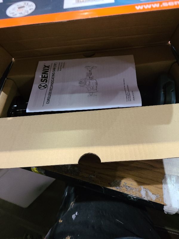 Photo 1 of SENIX PSRX2-M2-0 X2 20 Volt Max* 7/8-Inch Compact Reciprocating Saw Power Tool Set, Variable Speed, 3000 SPM Max, Tool-Less Blade Clamp, 3-Mode LED Light, Tool Only, Battery Not Included