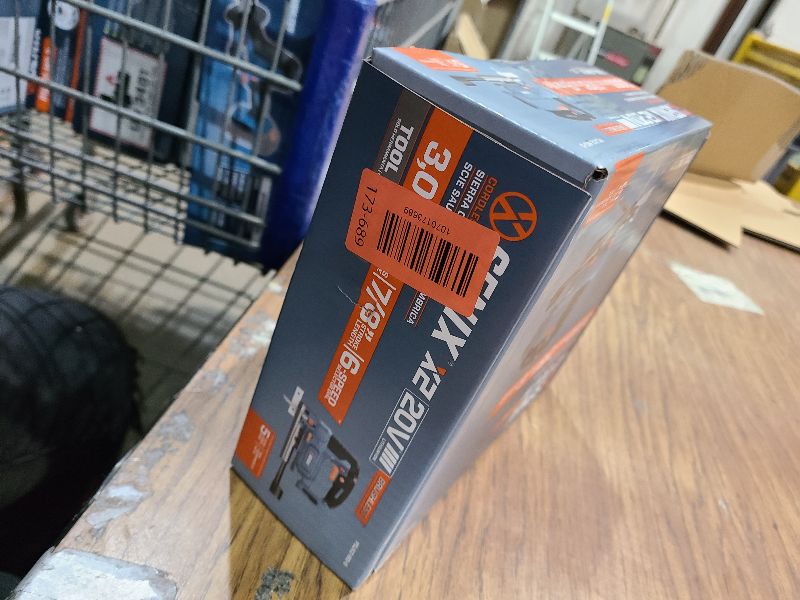 Photo 1 of SENIX 20V Max Cordless Jigsaw (Bare Tool Only), Jigsaw Cut Off Tool with Brushless Motor, 3000SPM, 6-Speed & 4-Orbital Settings, 45° Bevel Cuts, Includes Blades for Straight/Curved/Circular Cutting