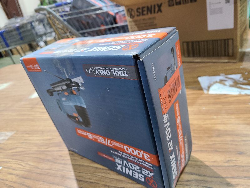 Photo 1 of SENIX 20V Max Cordless Jigsaw (Bare Tool Only), Jigsaw Cut Off Tool with Brushless Motor, 3000SPM, 6-Speed & 4-Orbital Settings, 45° Bevel Cuts, Includes Blades for Straight/Curved/Circular Cutting