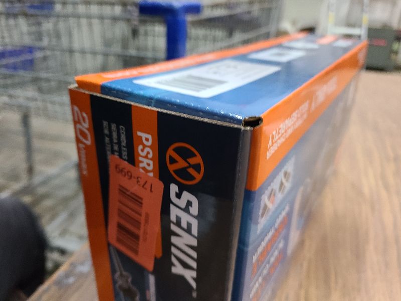 Photo 1 of SENIX PSRX2-M2-0 X2 20 Volt Max* 7/8-Inch Compact Reciprocating Saw Power Tool Set, Variable Speed, 3000 SPM Max, Tool-Less Blade Clamp, 3-Mode LED Light, Tool Only, Battery Not Included