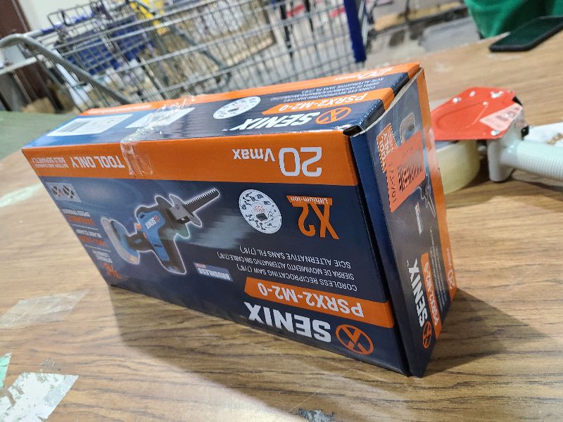 Photo 1 of SENIX PSRX2-M2-0 X2 20 Volt Max* 7/8-Inch Compact Reciprocating Saw Power Tool Set, Variable Speed, 3000 SPM Max, Tool-Less Blade Clamp, 3-Mode LED Light, Tool Only, Battery Not Included