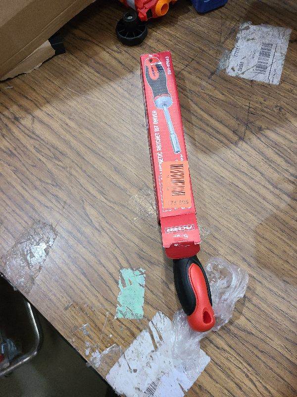 Photo 1 of 1/4? Magnetic Ratcheting Screwdriver, Durable Bit Holding Screwdriver With Non-Slip Handle 220mm Long Multi Tip Screwdrivers Ratchet Bits Driver Ergonomic Cushion Grip For Garage & Daily Repair