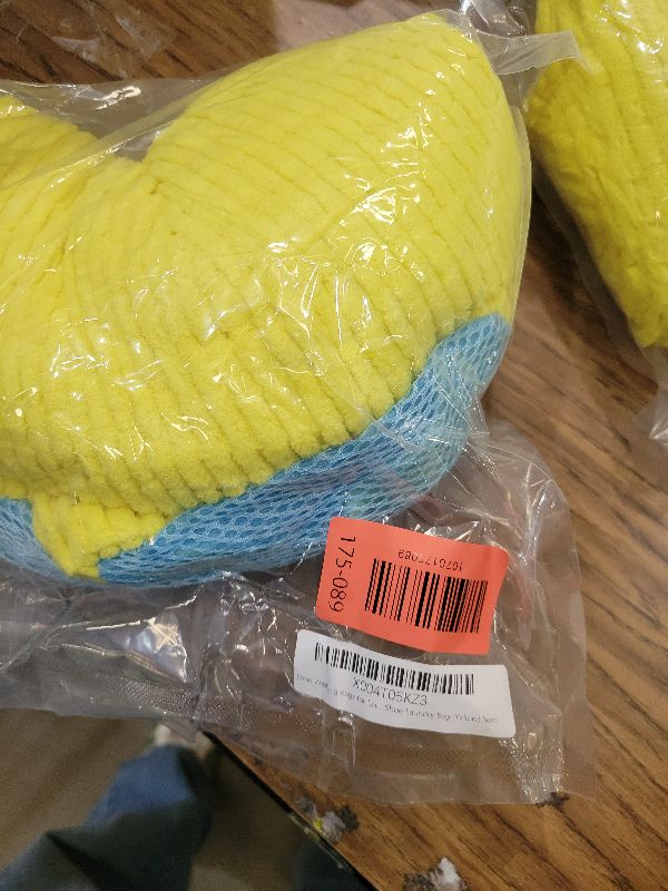 Photo 1 of 2 Pack Shoe Washing Bags for Laundry-Reusable Mesh Shoe Cleaner Bags for Washer & Dryer, Sneaker & Tennis Shoe Wash Protectors, Durable Zippered Shoe Laundry Bag (Yellow)