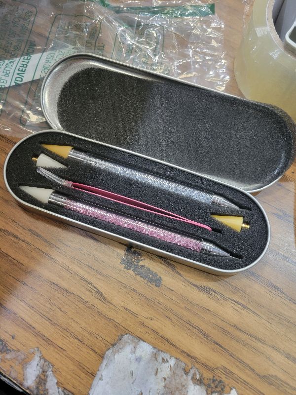 Photo 1 of ??cs Rhinestone Picker Tool With 2 Wax Tip, Nail Art Rhinestones Gems Tool,Nail Art Accessories ??????? ???????? ??????? ??? For Nail Art